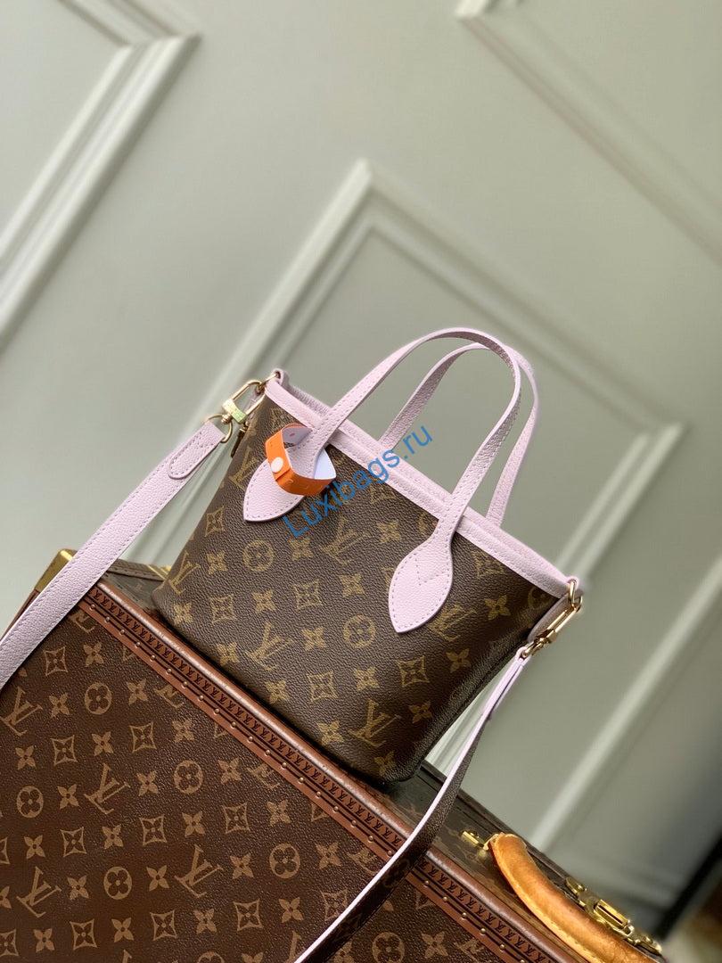 LV M25656 Louis Vuitton Neverfull Bandoulière Inside Out BB Bag Misty Lilac - Image 2