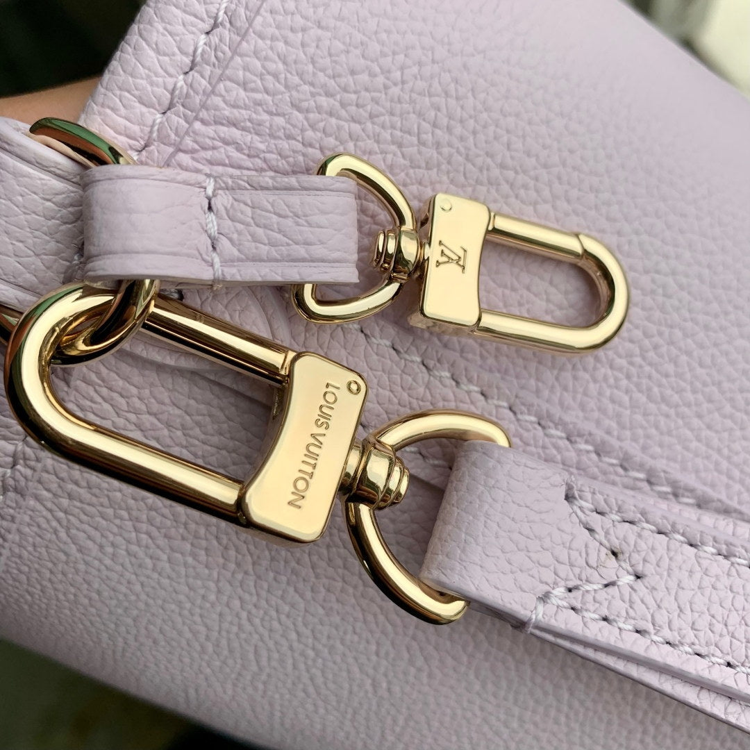 LV M25656 Louis Vuitton Neverfull Bandoulière Inside Out BB Bag Misty Lilac - Image 4