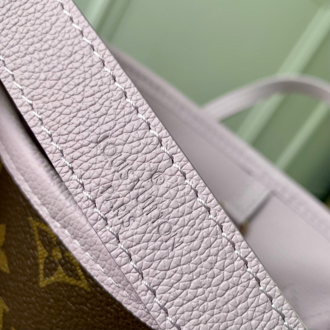 LV M25656 Louis Vuitton Neverfull Bandoulière Inside Out BB Bag Misty Lilac - Image 5