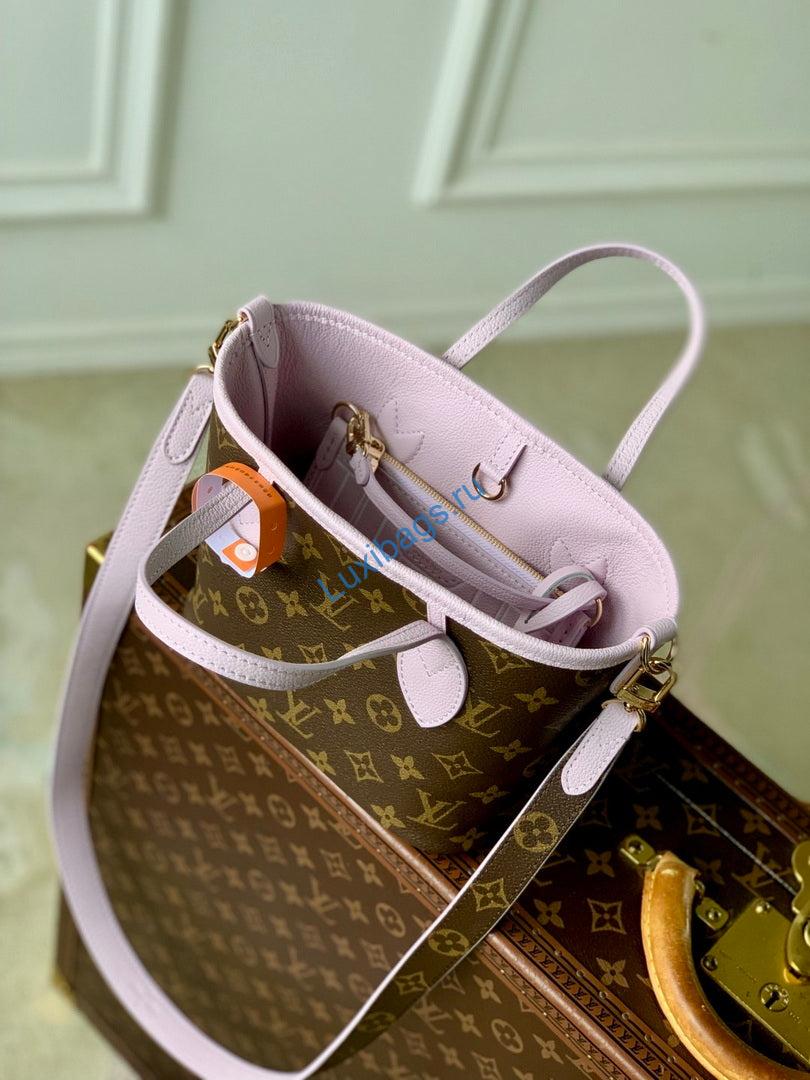 LV M25656 Louis Vuitton Neverfull Bandoulière Inside Out BB Bag Misty Lilac - Image 8