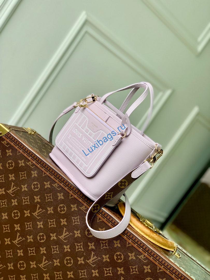 LV M25656 Louis Vuitton Neverfull Bandoulière Inside Out BB Bag Misty Lilac - Image 10