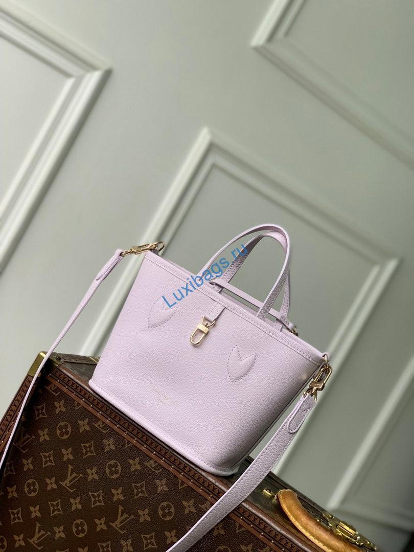 LV M25656 Louis Vuitton Neverfull Bandoulière Inside Out BB Bag Misty Lilac - Image 11