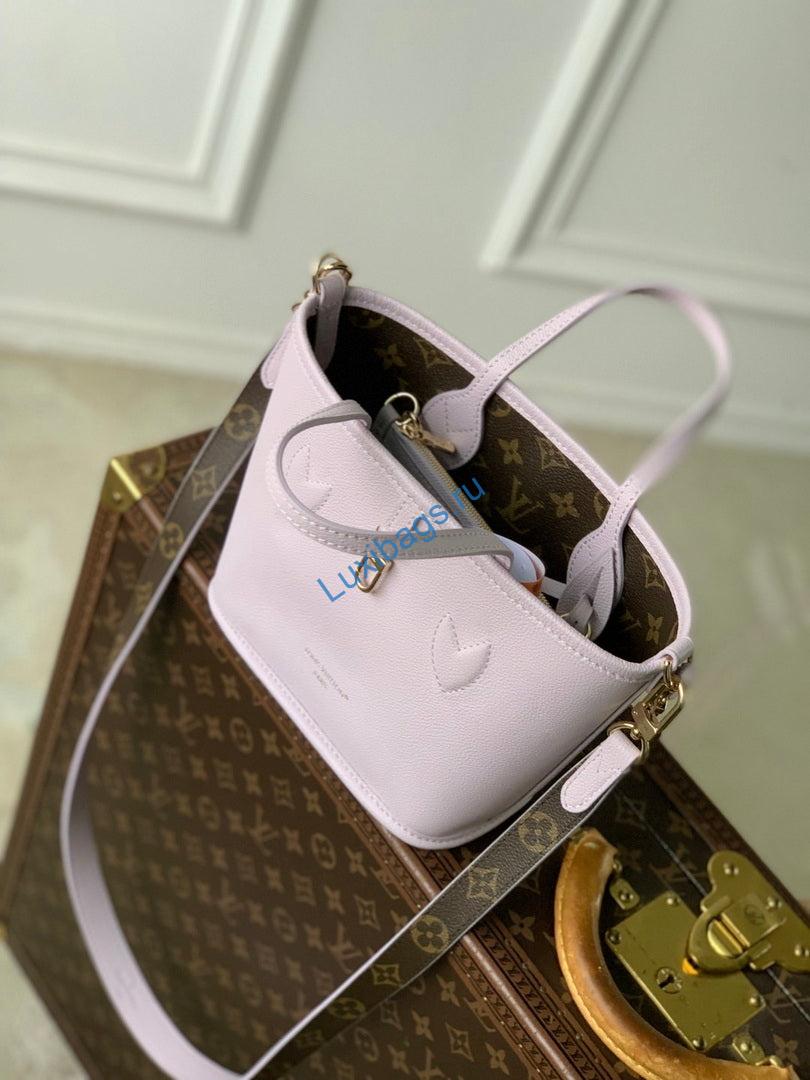 LV M25656 Louis Vuitton Neverfull Bandoulière Inside Out BB Bag Misty Lilac - Image 17