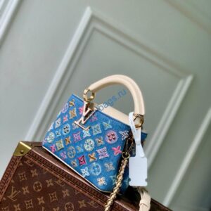 LV M12947 Louis Vuitton Capucines Mini Bag Denim Blue/Cream