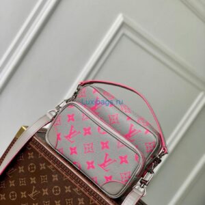 LV M15024 Louis Vuitton Nil Messenger Bag Grey/Pink