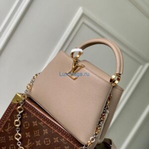LV M12935 Louis Vuitton Capucines BB Handbag Galet Gray