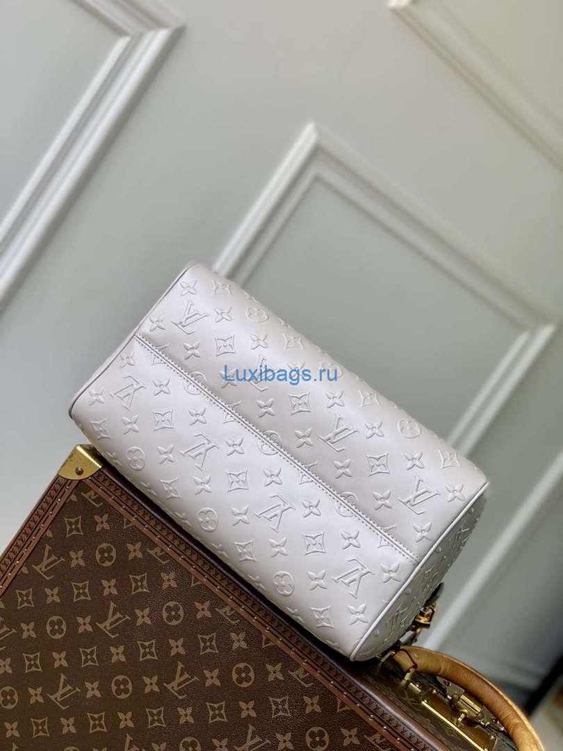 LV M25670 Louis Vuitton Speedy Soft 30 Bag Cloud Gray - Image 3