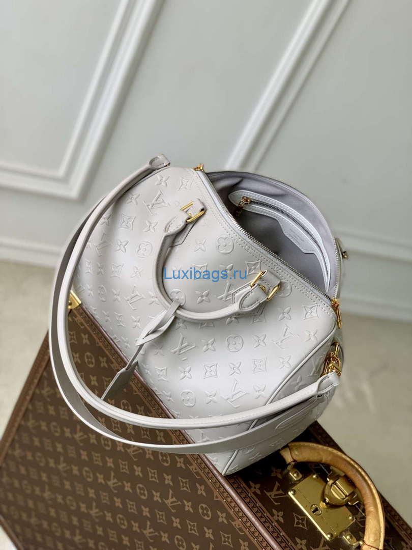 LV M25670 Louis Vuitton Speedy Soft 30 Bag Cloud Gray - Image 8