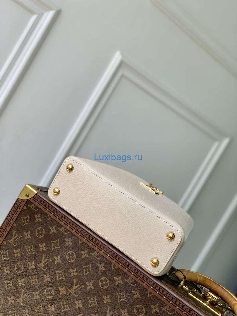 LV M12938 Louis Vuitton Capucines BB Handbag Quartz White - Image 3