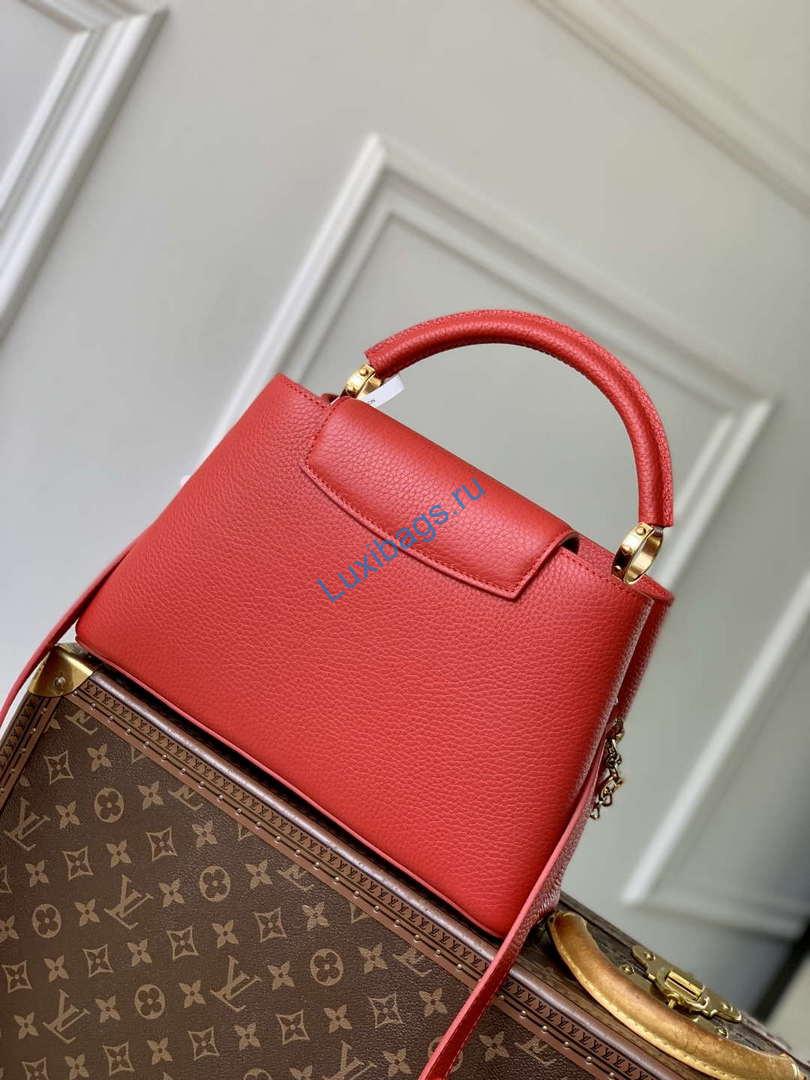 LV M12936 Louis Vuitton Capucines MM Handbag Red - Image 2