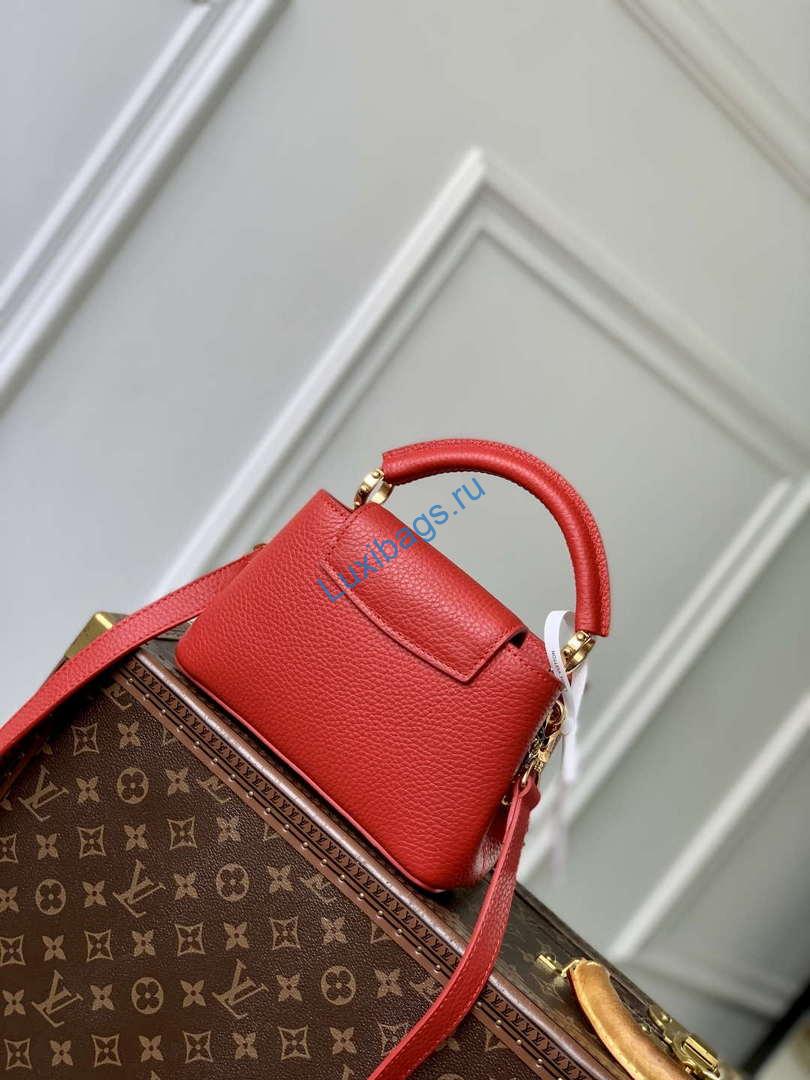 LV M12936 Louis Vuitton Capucines Mini Handbag Red - Image 2