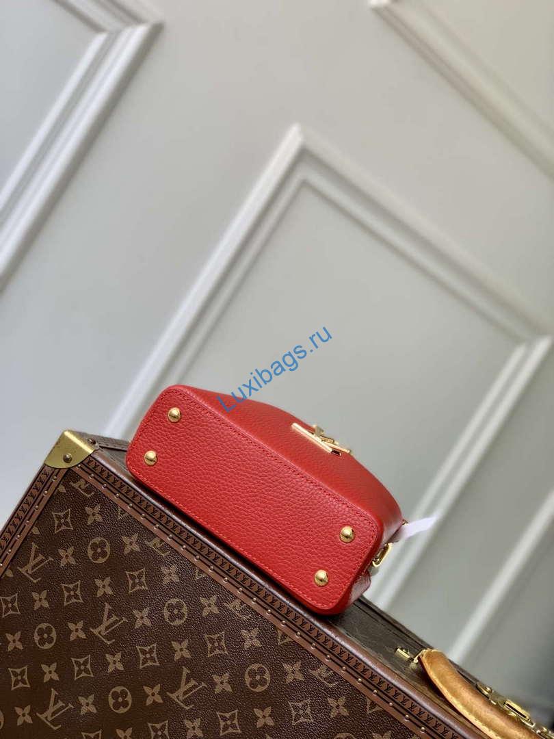 LV M12936 Louis Vuitton Capucines Mini Handbag Red - Image 3