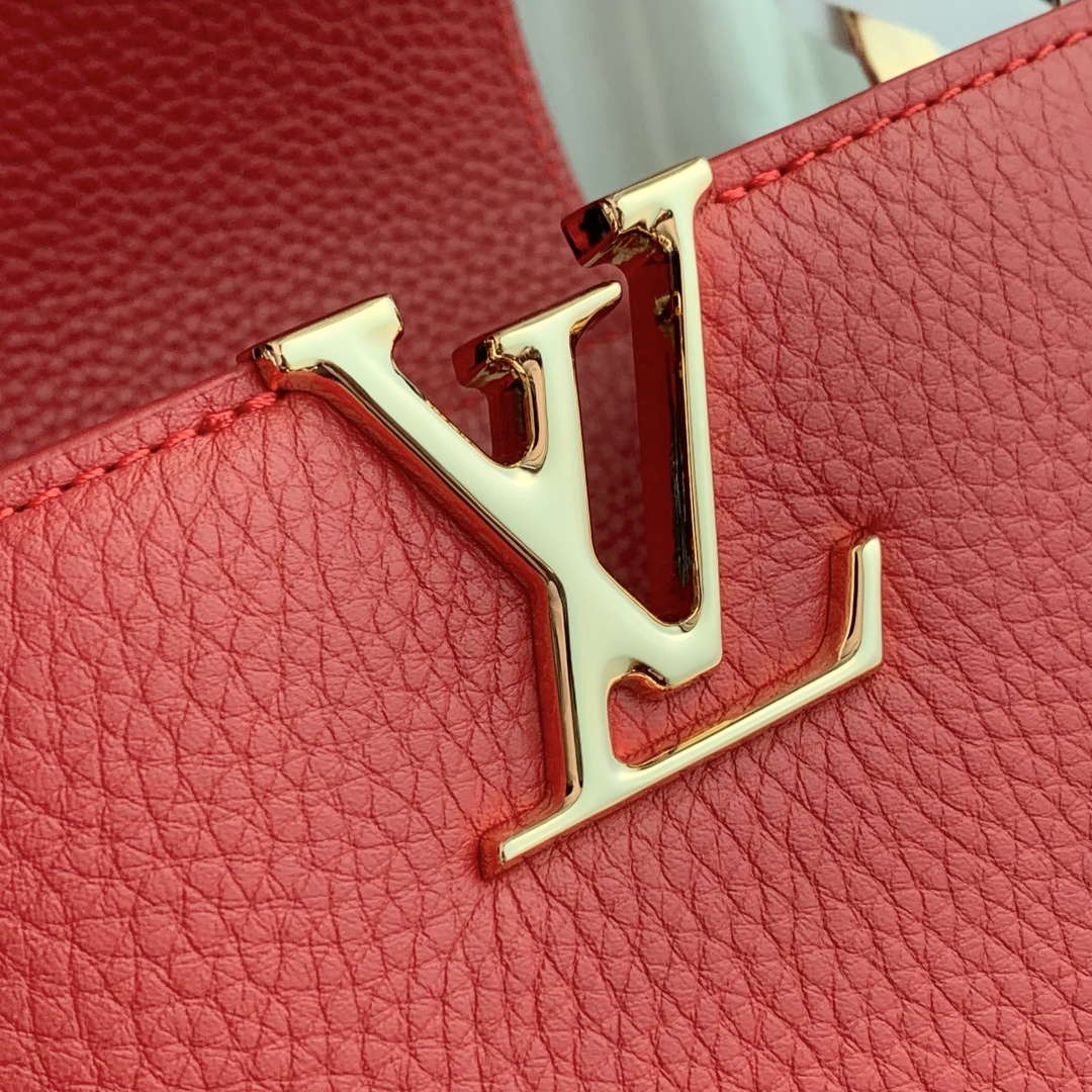 LV M12936 Louis Vuitton Capucines Mini Handbag Red - Image 5
