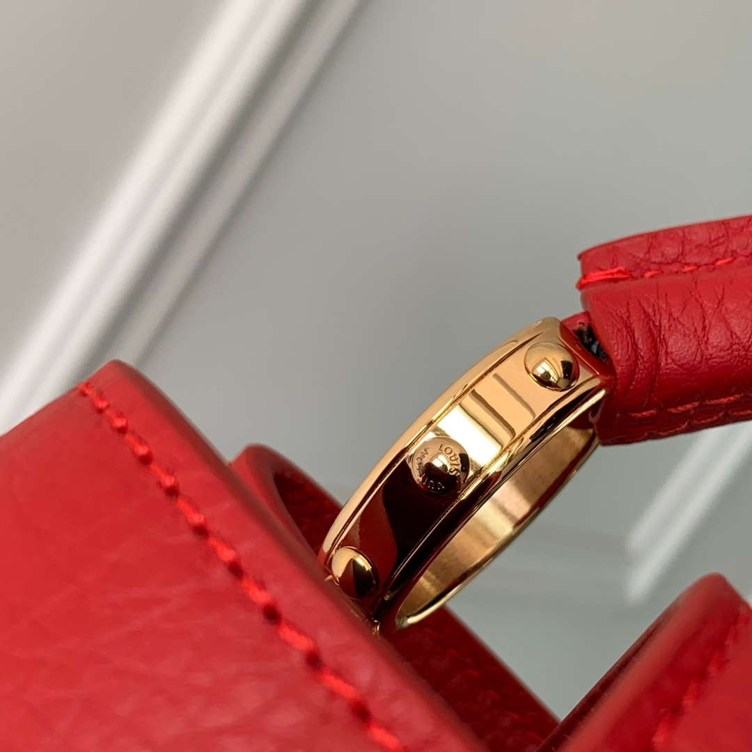 LV M12936 Louis Vuitton Capucines Mini Handbag Red - Image 8