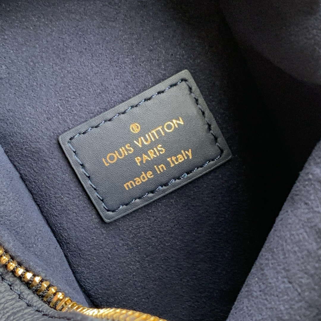 LV M15226 Louis Vuitton Side Trunk MM Handbag Navy Blue - Image 7