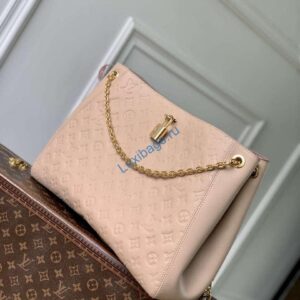 LV M14324 Louis Vuitton Anytime MM Cowhide Leather Bag Sand