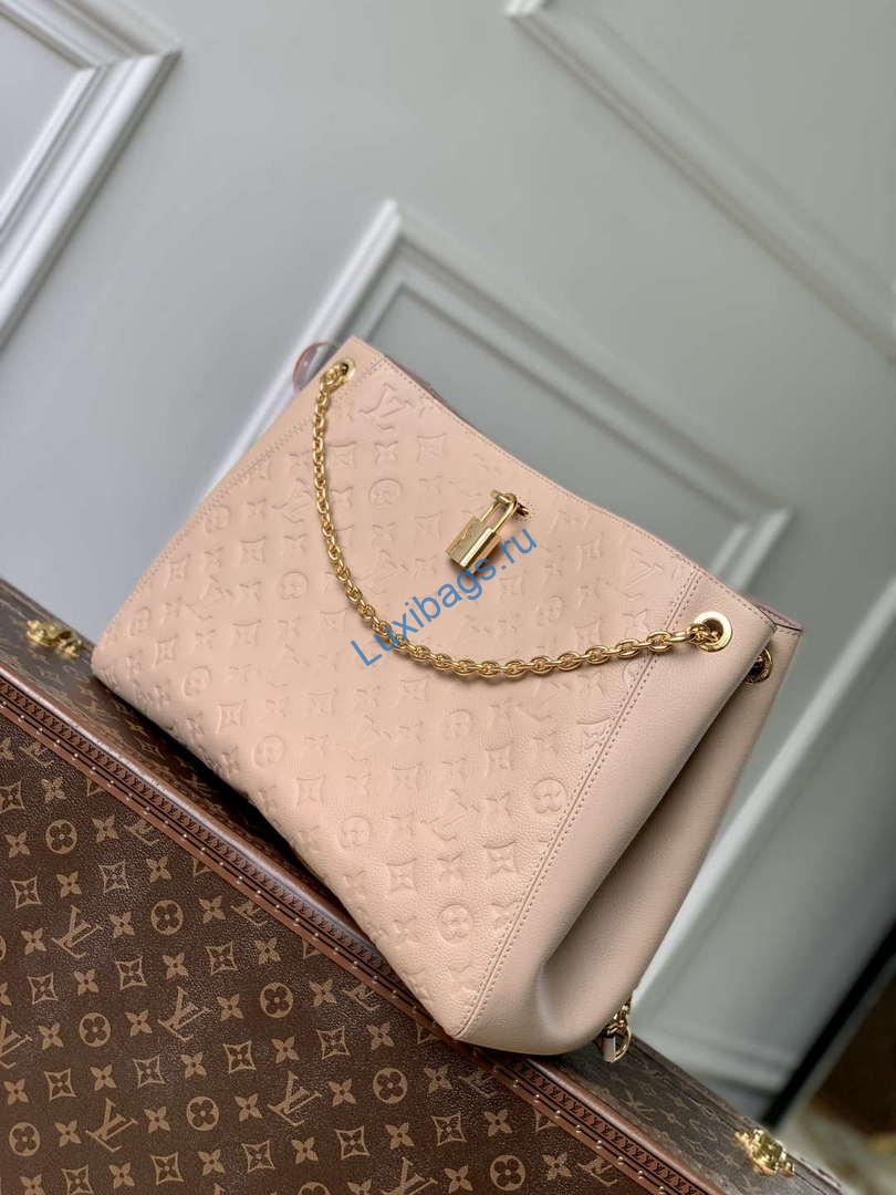 LV M14324 Louis Vuitton Anytime MM Cowhide Leather Bag Sand