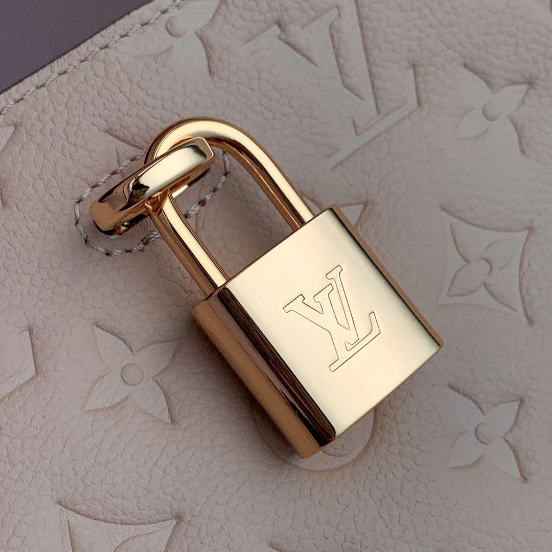 LV M14324 Louis Vuitton Anytime MM Cowhide Leather Bag Sand - Image 4