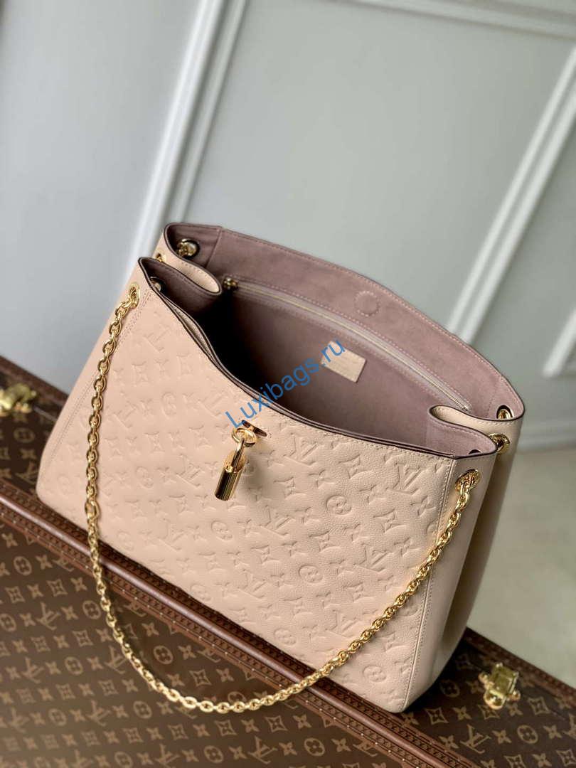 LV M14324 Louis Vuitton Anytime MM Cowhide Leather Bag Sand - Image 8