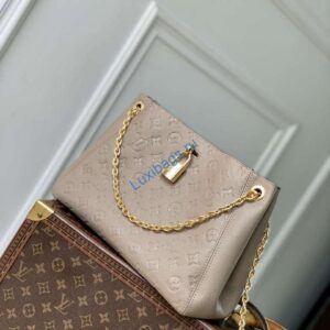 LV M14414 Louis Vuitton Anytime PM Cowhide Leather Bag Tourterelle Gray
