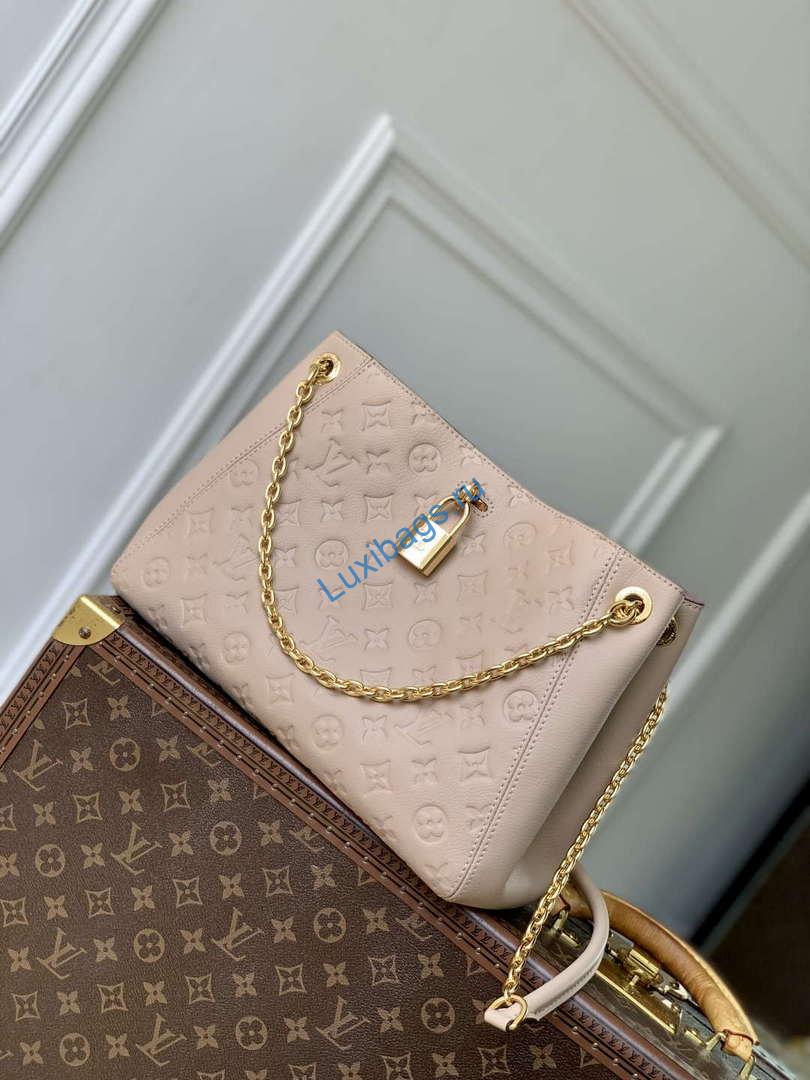 LV M14659 Louis Vuitton Anytime PM Cowhide Leather Bag Sand