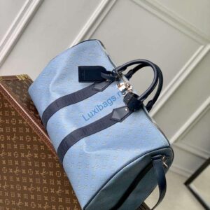 LV M14837 Louis Vuitton Keepall Bandoulière 50 Bag Blue