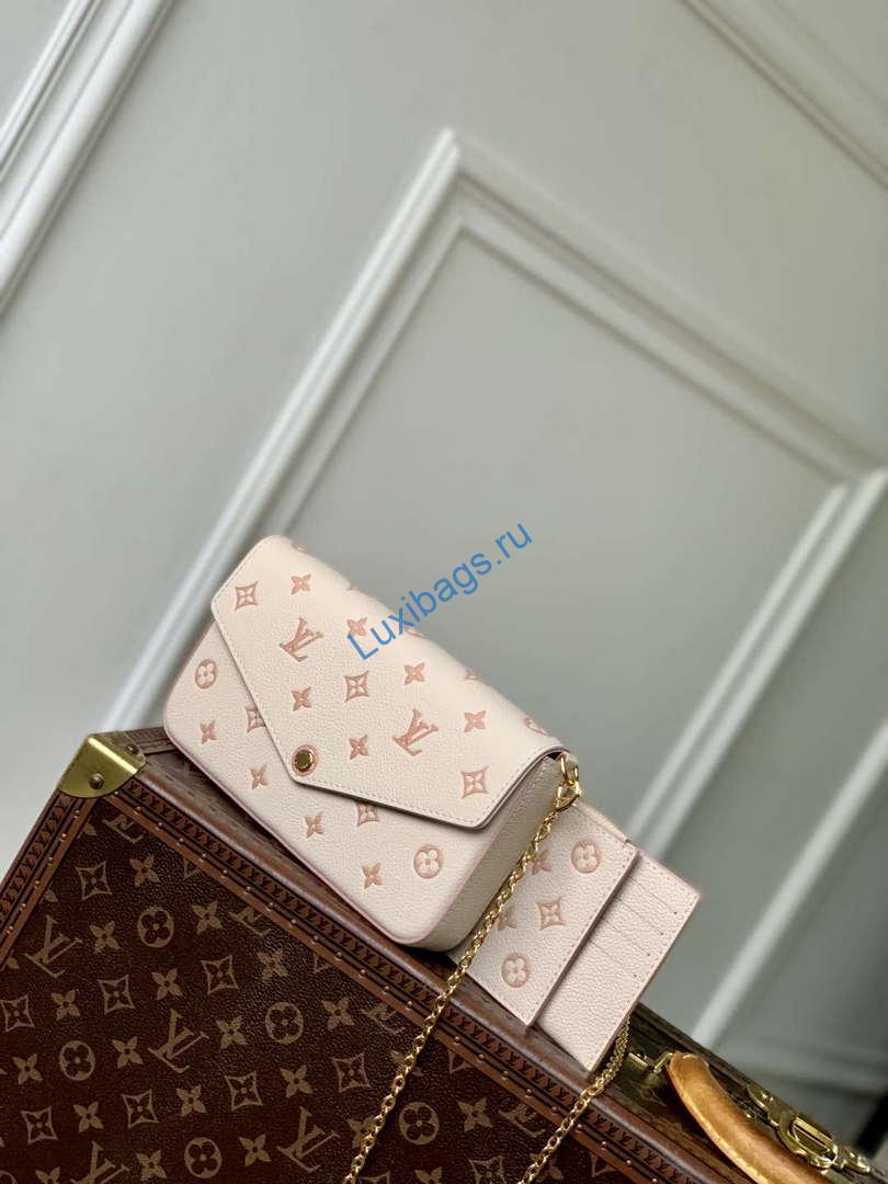LV M14968 Louis Vuitton Félicie Pochette Bag Bicolor Eden