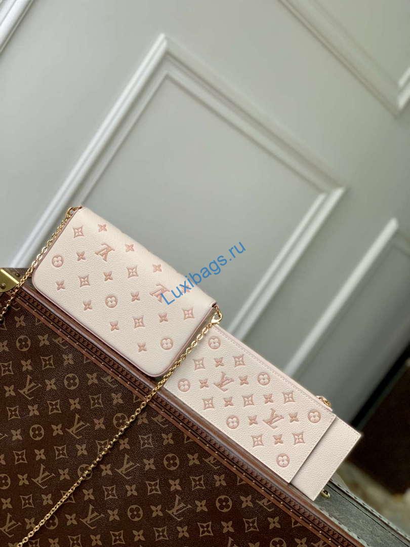 LV M14968 Louis Vuitton Félicie Pochette Bag Bicolor Eden - Image 2