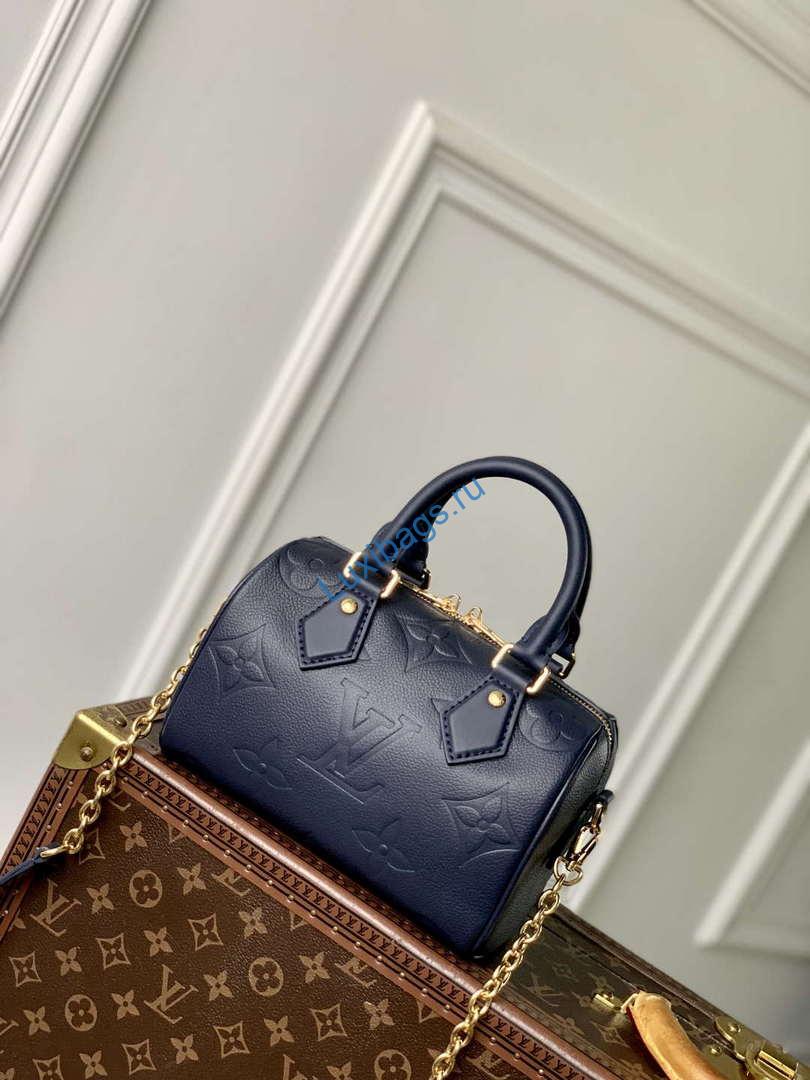 LV M58953 Louis Vuitton Speedy Bandouliere 20 Handbag Dark Blue - Image 2