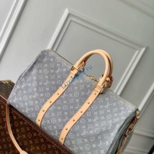 LV M13748 Louis Vuitton Keepall Bandoulière 45 Bag Cloudy Gray