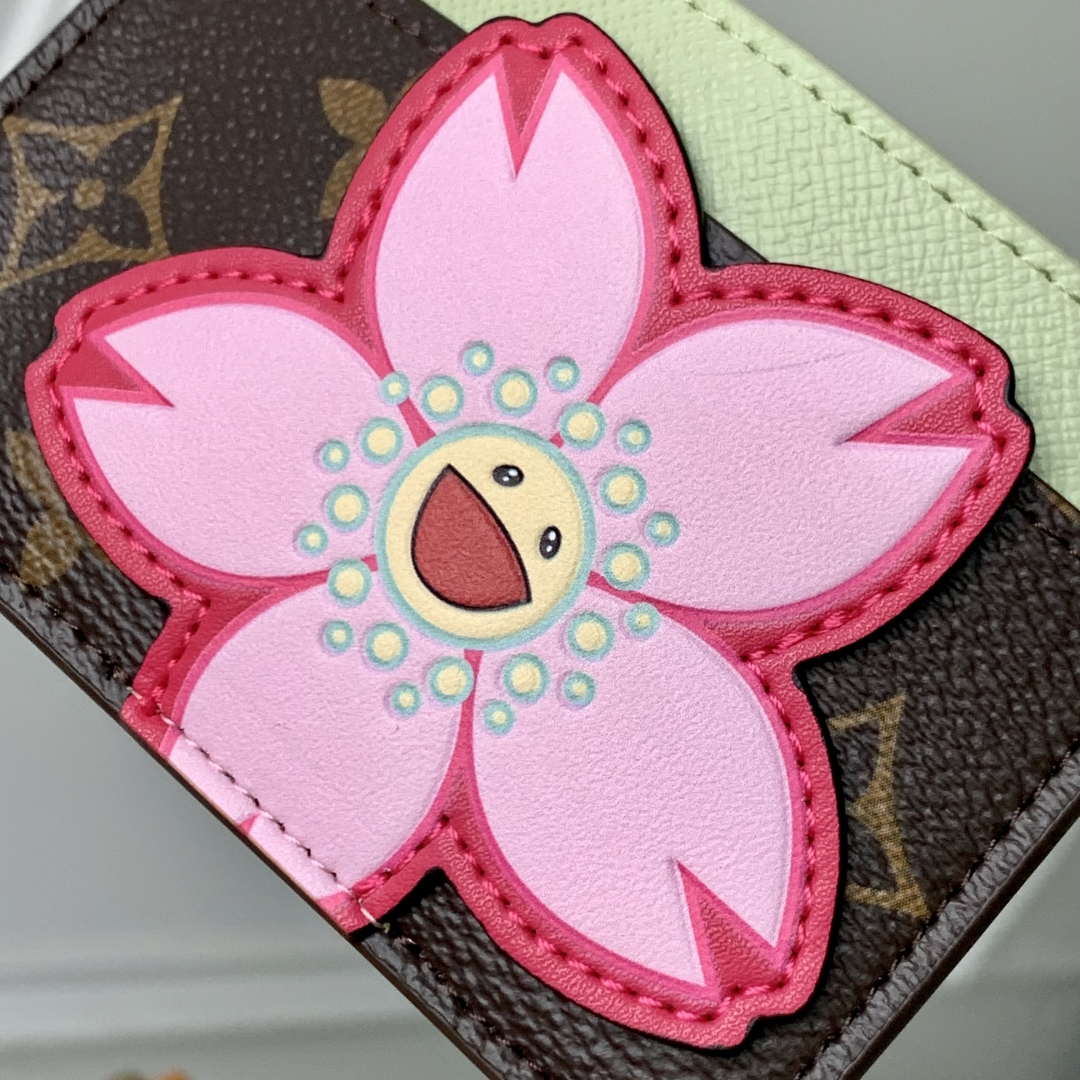 LV M13429 Louis Vuitton LV X TM Card Holder Sakura Brown - Image 3