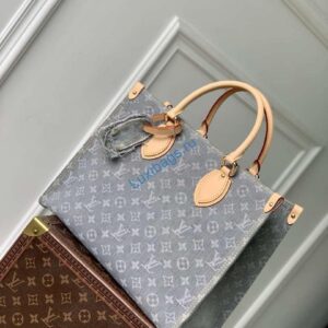 LV M13189 Louis Vuitton OnTheGo MM Bag Washed Gray