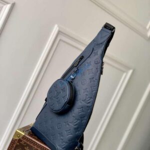 LV M21890 Louis Vuitton Duo Slingbag Calf Leather Blue