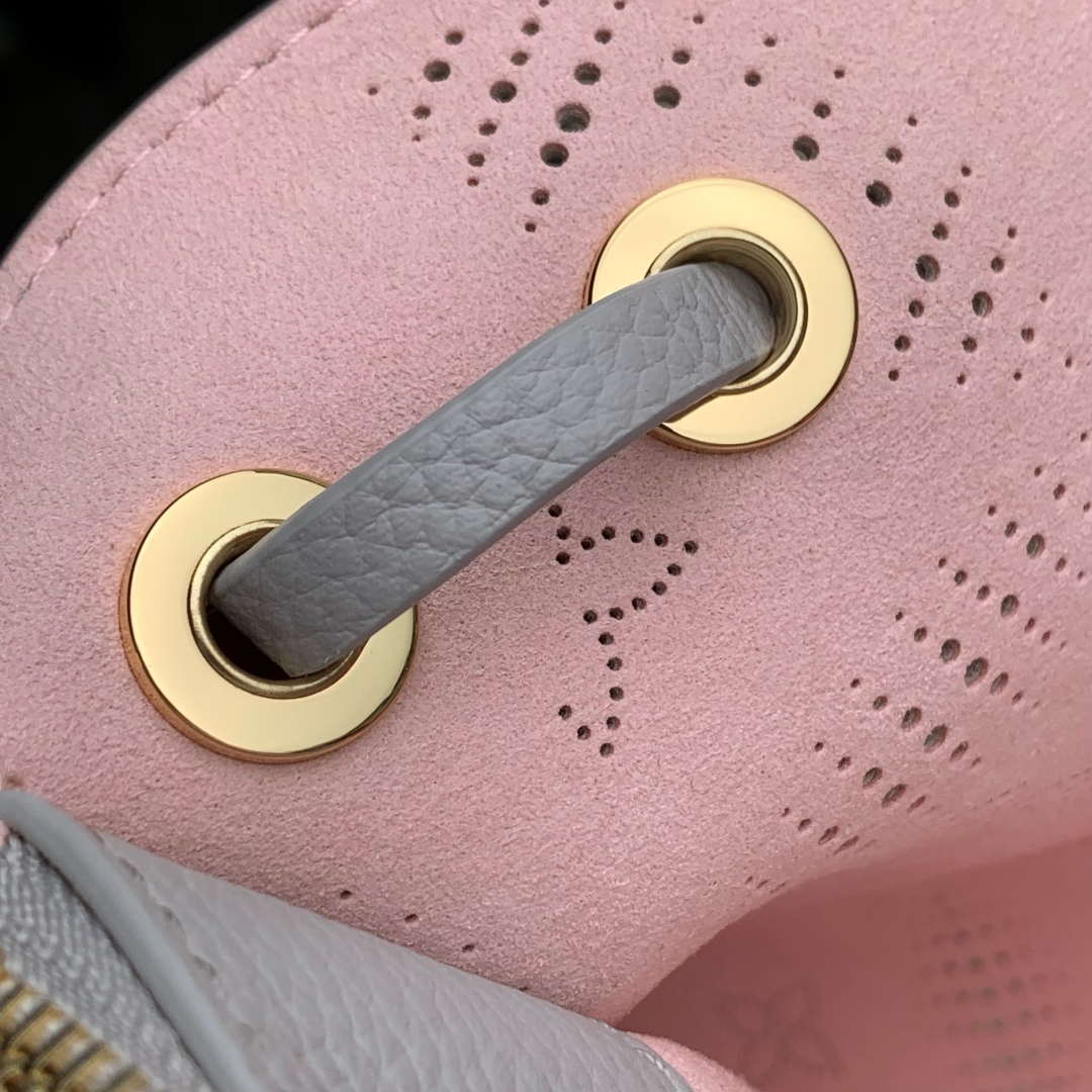 LV M13838 Louis Vuitton Bella Tote Mahina Bag Pink/Gray - Image 6