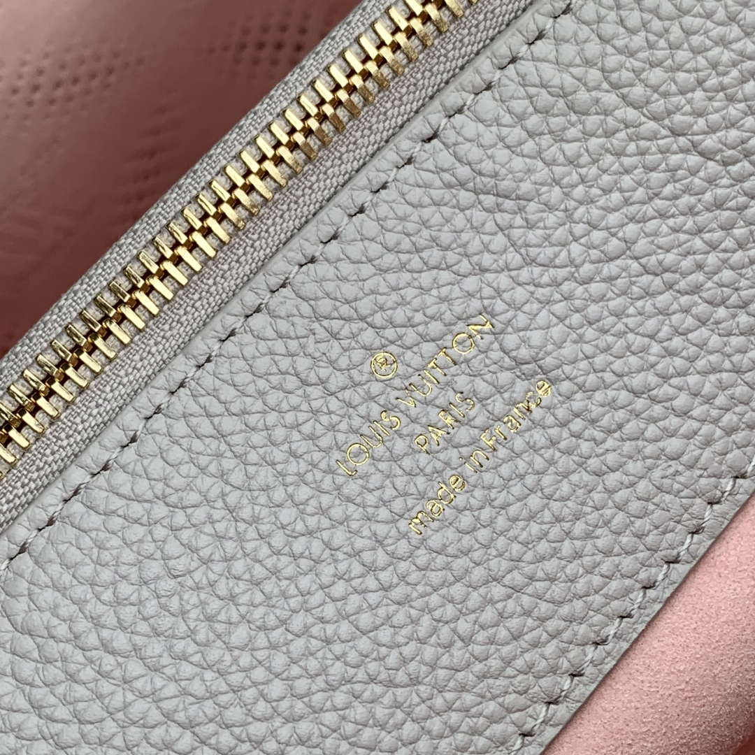 LV M13838 Louis Vuitton Bella Tote Mahina Bag Pink/Gray - Image 7