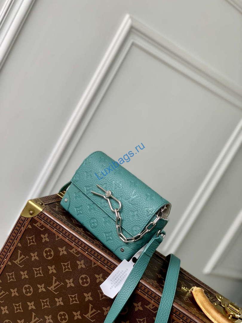 LV M13889 Louis Vuitton Steamer Wearable Wallet Misty Lake Green