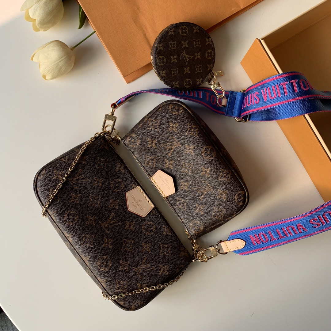 LV M44813 Louis Vuitton M44840 Multi Pochette M44990 Blue - Image 6