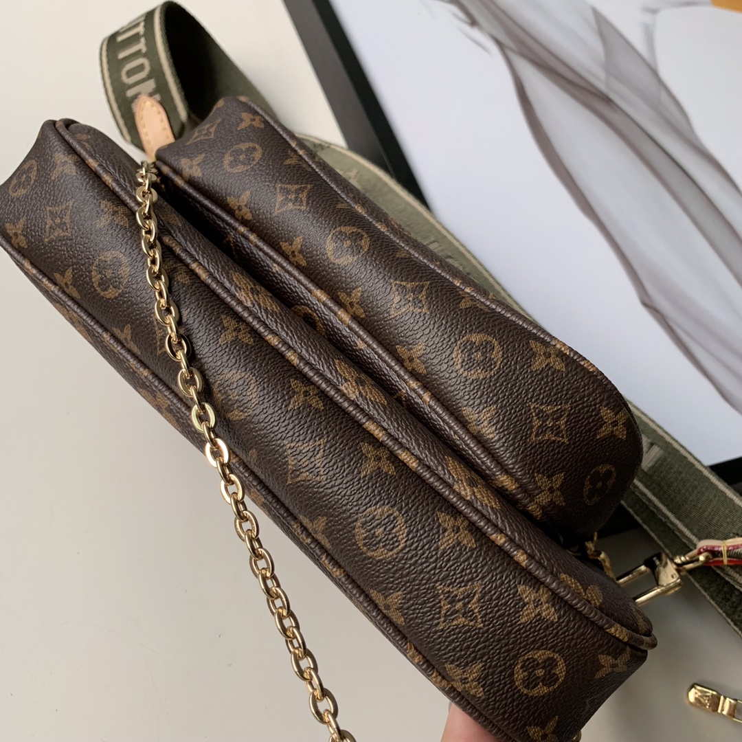 LV M44813 Louis Vuitton M44823 Multi Pochette Accessoires Bag Light Green - Image 4