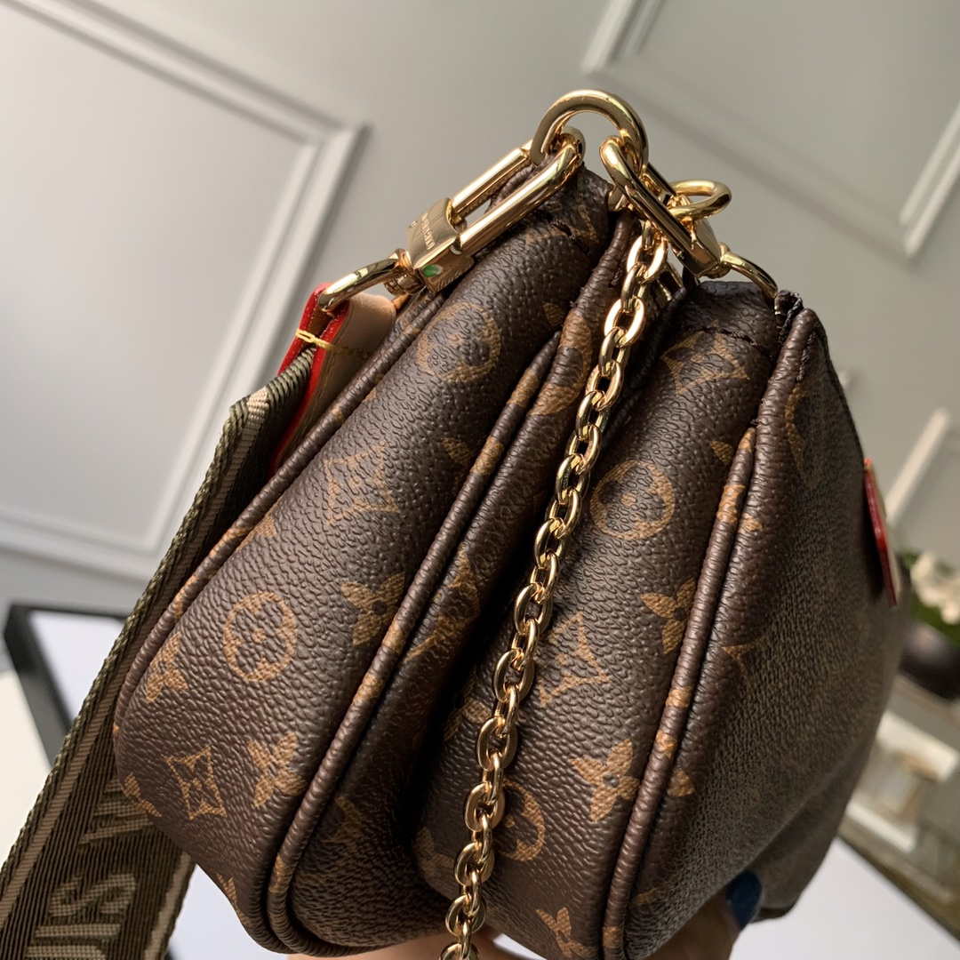 LV M44813 Louis Vuitton M44823 Multi Pochette Accessoires Bag Light Green - Image 5