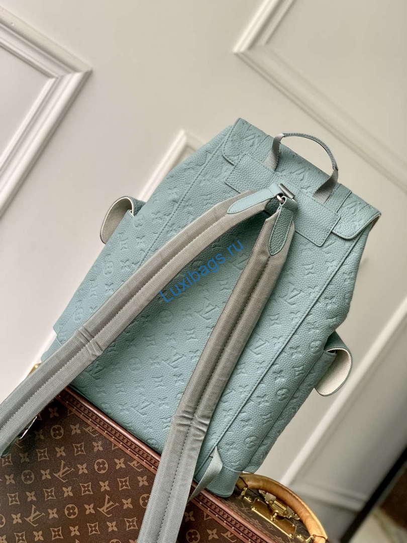 LV M13863 Louis Vuitton Christopher MM Backpack Misty Lake Green - Image 2