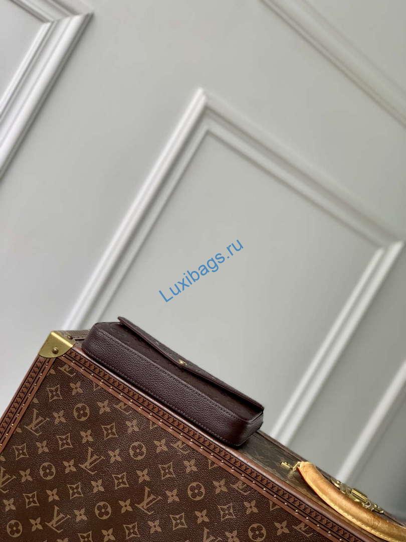 LV M14193 Louis Vuitton Félicie Pochette Bag Chocolate Brown - Image 3