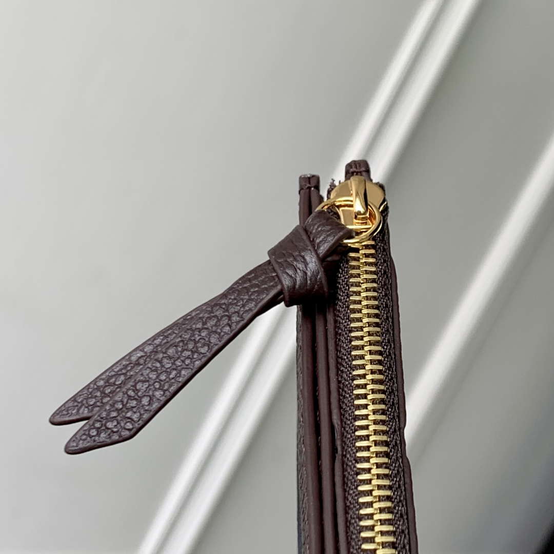 LV M14193 Louis Vuitton Félicie Pochette Bag Chocolate Brown - Image 5