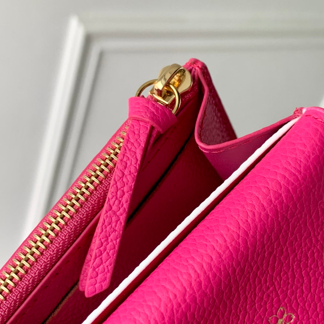 LV M14086 Louis Vuitton LV X TM Rosalie Coin Purse Rose Red - Image 6