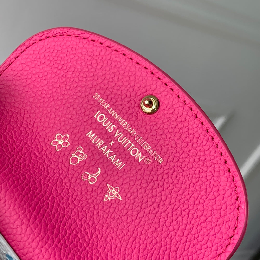 LV M14086 Louis Vuitton LV X TM Rosalie Coin Purse Rose Red - Image 7