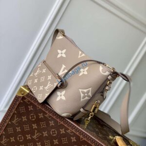 LV M13045 Louis Vuitton All In BB Bag Bicolor Monogram Empreinte Leather Cream