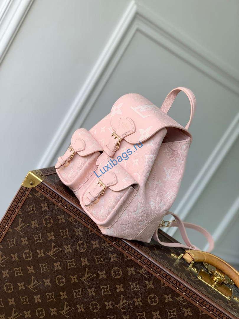 LV M12987 Louis Vuitton Backup Bicolor Monogram Empreinte Leather Pink