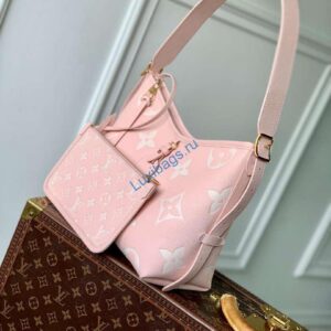 LV M14209 Louis Vuitton CarryAll PM Bicolor Monogram Empreinte Leather Pink