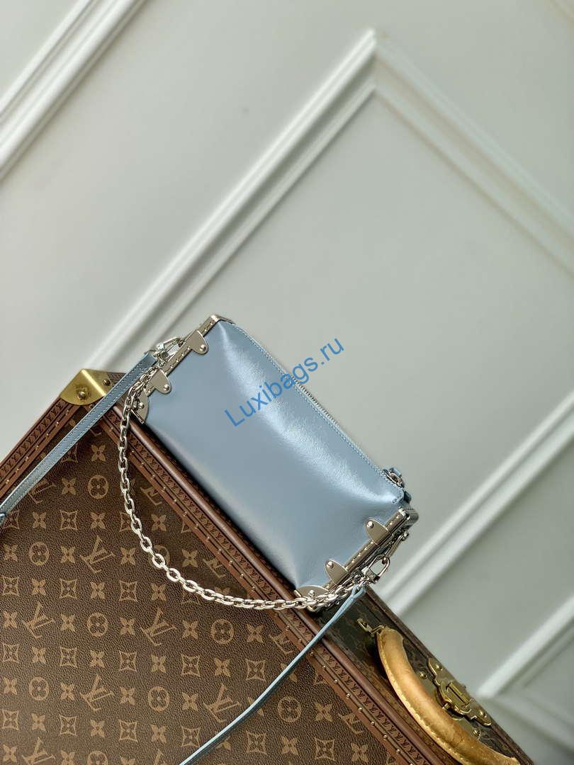 LV M25445 Louis Vuitton Slim Trunk Bag Gray Blue