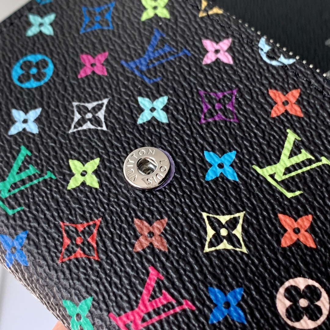 LV M13399 Louis Vuitton LV X TM Rosalie Coin Purse Multicolored Black - Image 4