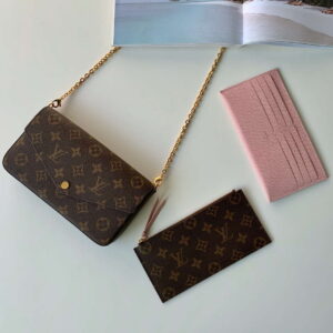 LV M81896 Louis Vuitton Felicie Pochette Bag M61276 Monogram Pink